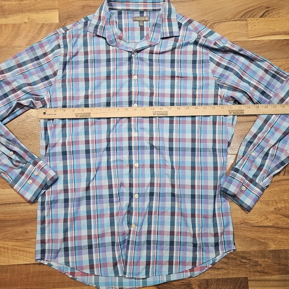 Peter Millar Summer Comfort Performance Plaid Shirt Men’s L - Picture 4 of 7